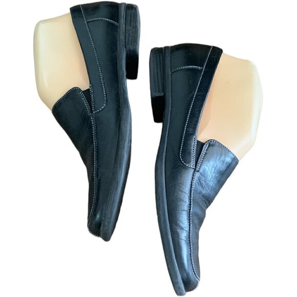 Naturalizer Leather Slip On Loafer Sz 7N Black #111D - Picture 5 of 10